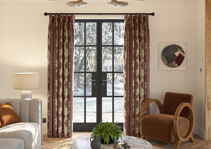 Construct, Wild Red - Made to Measure Curtains - Image 3